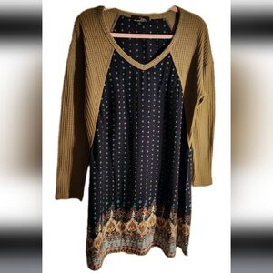 Suzanne Betro  Blue And Green Unique Light Airy Dress